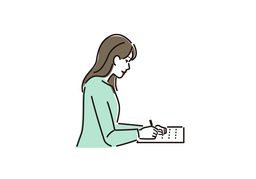 in writingのイラスト